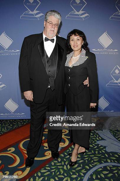 Boardmember John Coffey and his wife Nina attend the 44th Annual Cinema Audio Society Awards at the Millenium Biltmore Hotel on February 16, 2008 in...