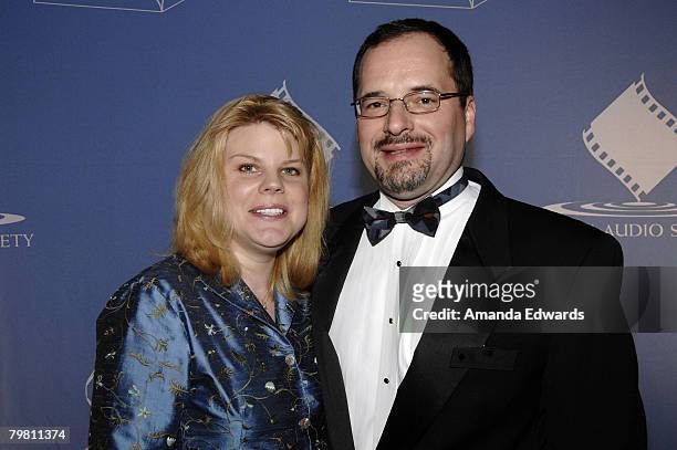 Boardmember David Bondelevitch and his wife Rachel attend the 44th Annual Cinema Audio Society Awards at the Millenium Biltmore Hotel on February 16,...