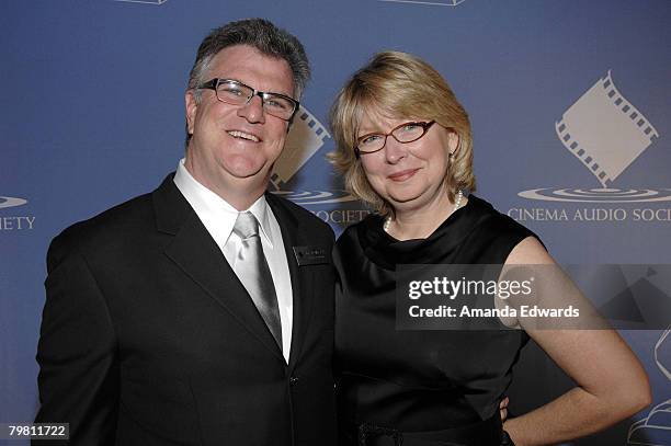 Boardmember Joe Foglia and his wife Joan attend the 44th Annual Cinema Audio Society Awards at the Millenium Biltmore Hotel on February 16, 2008 in...