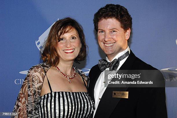 Boardmember Bob Bronow and his wife Debra attend the 44th Annual Cinema Audio Society Awards at the Millenium Biltmore Hotel on February 16, 2008 in...