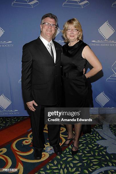 Boardmember Joe Foglia and his wife Joan attend the 44th Annual Cinema Audio Society Awards at the Millenium Biltmore Hotel on February 16, 2008 in...