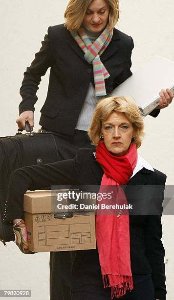 Fiona Shackleton arrives to the High Court without her client Paul McCartney on February 18, 2008 in London, England. The Sir Paul McCartney and...