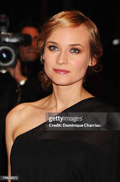 Diane Kruger attends the 'Be Kind Rewind' premiere as part of the 58th Berlinale Film Festival at the Berlinale Palast on February 16, 2008 in...