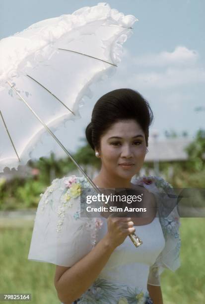 Imelda Marcos, the wife of President Ferdinand Marcos of the Philippines, in Manila, February 1972.