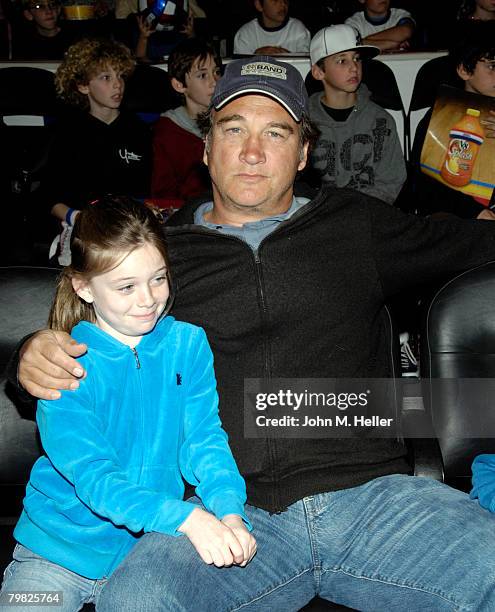 Jamison Belushi and Jim Belushi attend the Los Angeles premiere of the Harlem Globetrotters 2008 "Magic As Ever" World Tour at Staples Center on...