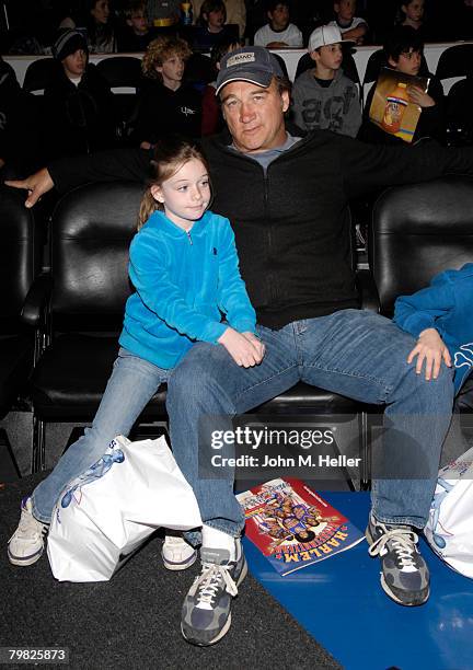 Jamison Belushi and Jim Belushi attend the Los Angeles premiere of the Harlem Globetrotters 2008 "Magic As Ever" World Tour at Staples Center on...