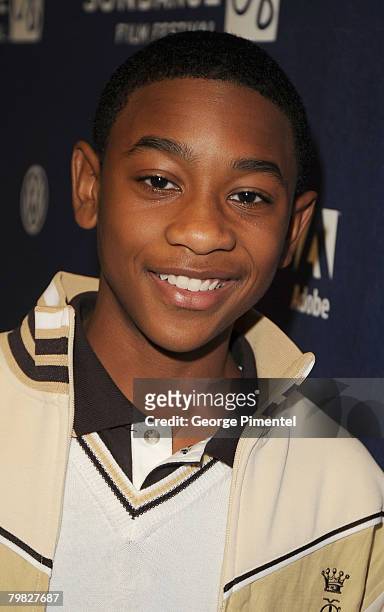 Actor Justin Martin attends the premiere of "A Raisin In The Sun" at the Eccles Theatre during the 2008 Sundance Film Festival on January 23, 2008 in...