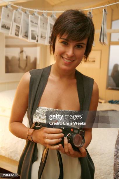 Actress Rumer Willis attends "Playa y Sol" by photographer Nino Munoz presented by The Art of Elysium and sponsored by French Connection at a private...