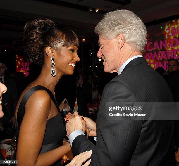 Iman and Bill Clinton