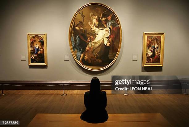 Paintings entitled "The Virgin and Child in Glory," The Ecstasy of Saint Catherine of Siena and "The Virgin and Child with Saint John Nepomuk" by...