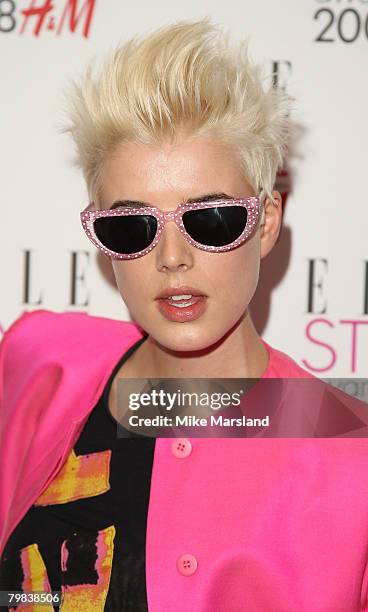 Agyness Deyn arrives at the Elle Style Awards 2008 at The Westway on February 12, 2008 in London, England.