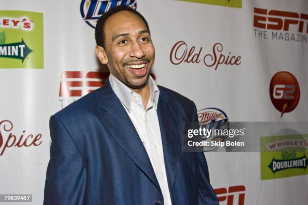 Analyst Stephen A. Smith arriving at the ESPN The Magazine's After Dark Party in the Metropolitan Big Room at Generations Hall on February 15, 2008...