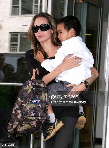 Angelina Jolie and Maddox Jolie-Pitt Sighting in New York City on September 7th, 2007.