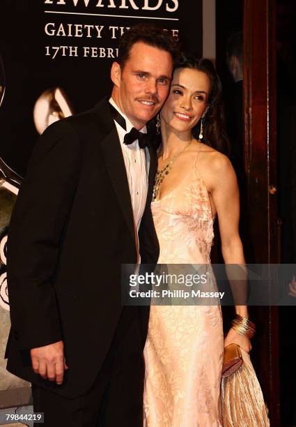 Kevin Dillon and Guest arrive for the Irish Film & Television Awards at Gaiety Theatre on February 17, 2008 in Dublin, Ireland.