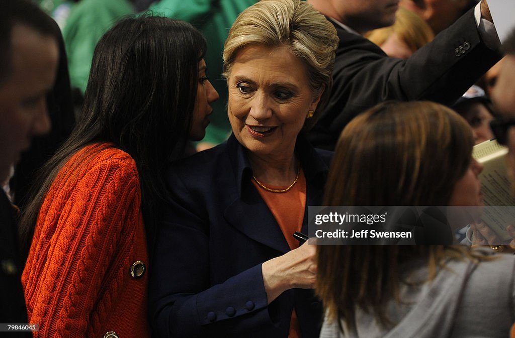 Hillary Clinton Holds Campaign Rally On Night Of Wisconsin Primary