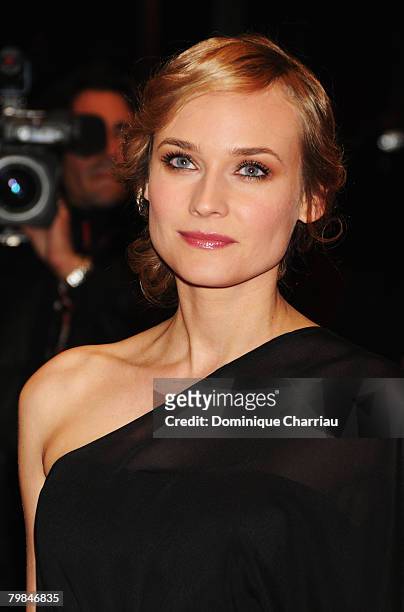 Diane Kruger attends the 'Be Kind Rewind' premiere as part of the 58th Berlinale Film Festival at the Berlinale Palast on February 16, 2008 in...
