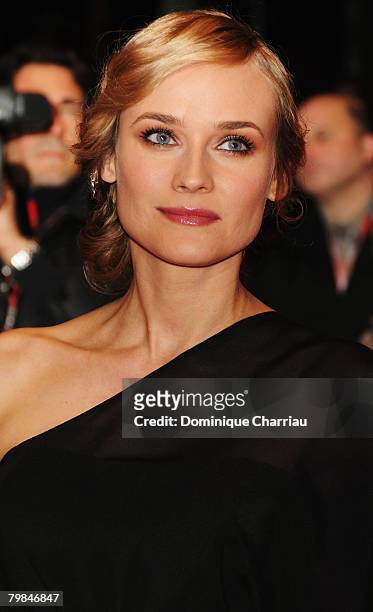 Diane Kruger attends the 'Be Kind Rewind' premiere as part of the 58th Berlinale Film Festival at the Berlinale Palast on February 16, 2008 in...