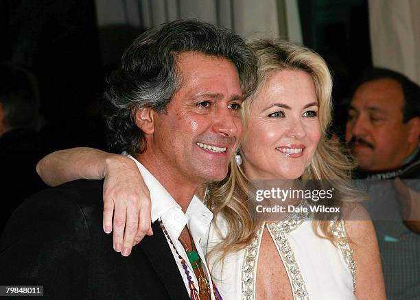 Carlos de Souza and Cornelia Guest attend the book release party for Patrick McMullan's "Glamour Girls" at The Terrace at the Sunset Tower Hotel on...