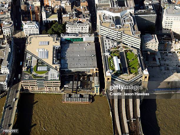 Aerial view of the City of London on September 11, 2007 in London.