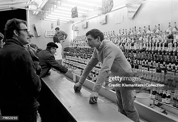 Nightlife in the ?Village? of Le Mans, during the 24 Hours of Le Mans; Le Mans, September 28-29, 1968.