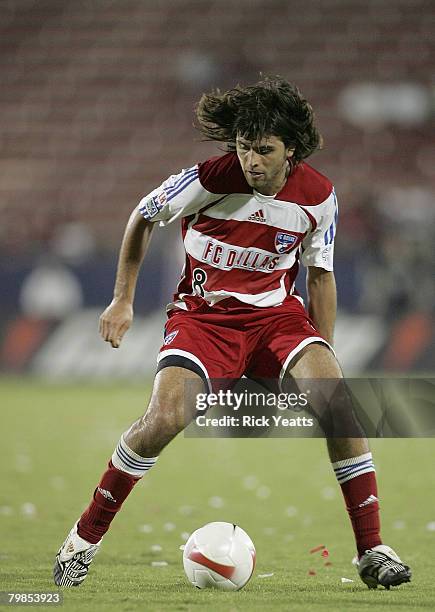 Dallas midfielder Juan Toja intercepts a pass during the 2007 Lamar Hunt U.S. Open Cup Final on October 3, 2007 at Pizza Hut Park in Frisco, Texas.