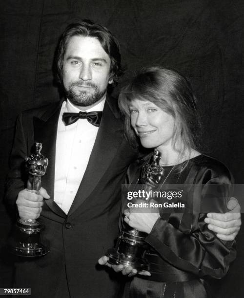 Robert De Niro, winner of Best Actor for "Raging Bull," and Sissy Spacek, winner of Best Actress for "Coal Miner's Daughter"