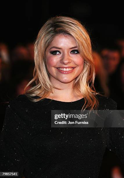 Holly Willoughby arrives at the The Brit Awards 2008 at Earls Court on February 20, 2008 in London, England.