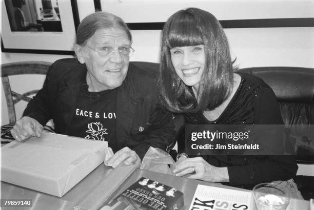 Henry Diltz and friend at Diltz's Photo Exhibit at the Morrison Hotel Gallery on Sunset Blvd in Hollywood, California on October 13, 2007.