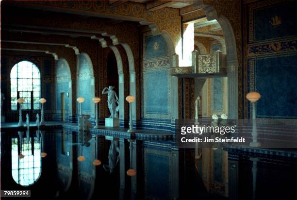 Hearst Castle's indoor pool with afternoon light in San Simeon, California in June 1981.