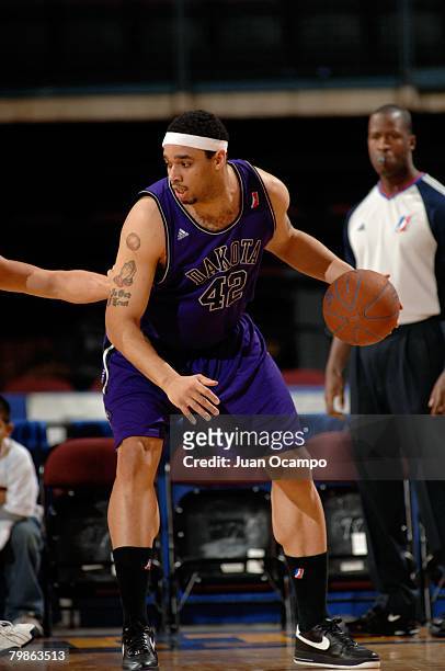 Kevin Lyde of the Dakota Wizards during the game against the Bakersfield Jam on February 2, 2008 at Rabobank Arena in Bakersfield, California. The...