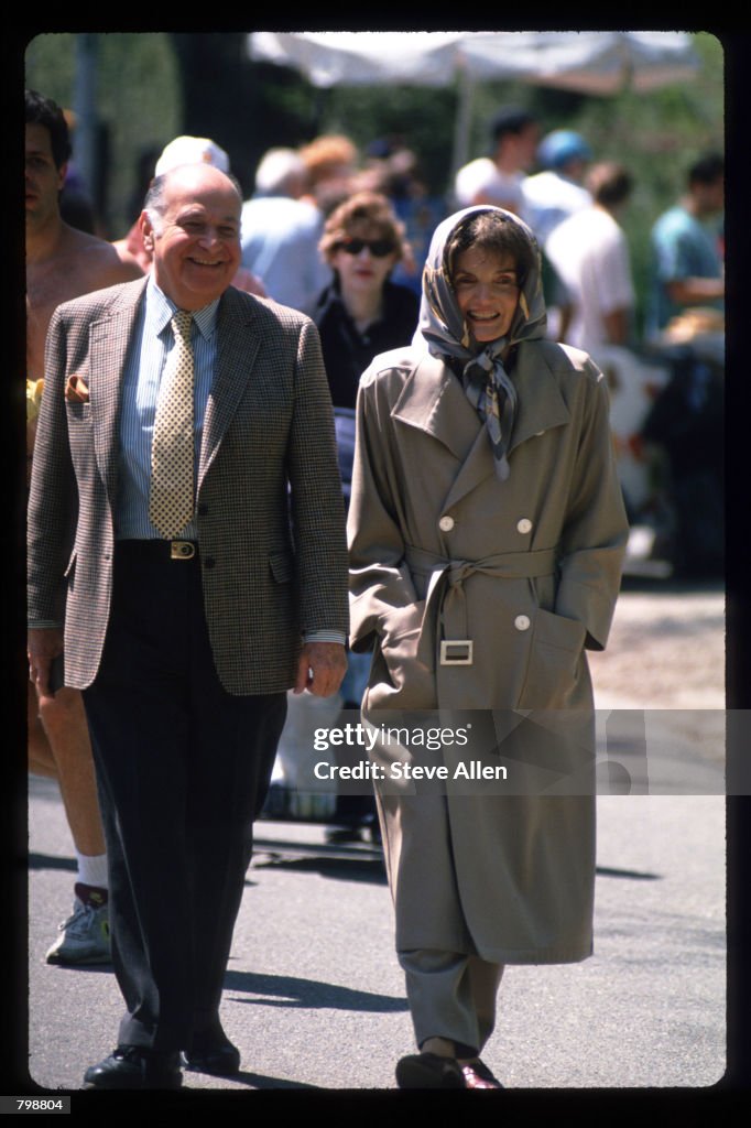 Former First Lady Jacqueline Kennedy Onassis takes her first walk ...