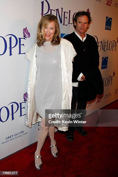 Actress Catherine O'Hara and husband Bo Welch arrive at the premiere of Summit Entertainment's "Penelope" held at the Director's Guild of America on...