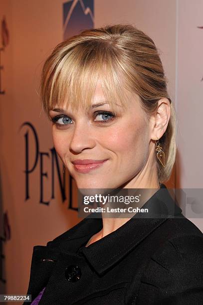 Actress Reese Witherspoon attends the premiere of "Penelope" presented by Self Magazine at the DGA on February 20, 2008 in Los Angeles.