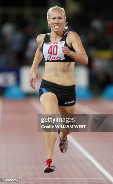 Australia's Tamsyn Lewis powers to victory in the Women's 400m in an Olympic 'A' qualifying time at the IAAF Melbourne Grand Prix meet, on February...