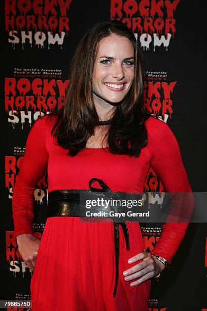 Actress Jolene Anderson arrives for the "Rocky Horror Show" at Star City on February 20, 2008 in Sydney, Australia.