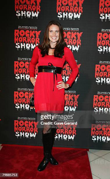 Actress Jolene Anderson arrives for the "Rocky Horror Show" at Star City on February 20, 2008 in Sydney, Australia.
