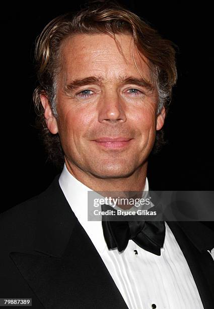 Actor/Co-Founder of The Childrens Miracle Network John Schneider poses backstage at The Musical "Chicago" on Broadway at The Ambassador Theater on...