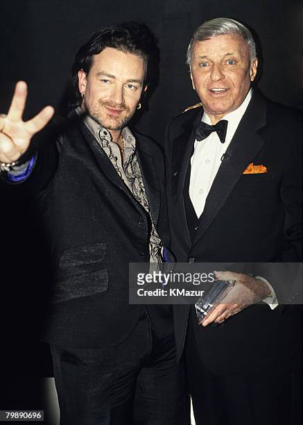 Bono of U2 and Frank Sinatra