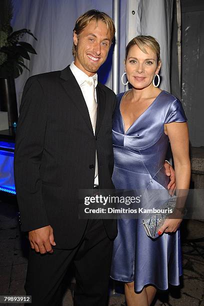 Alan Wyse and actress Kim Cattrall during the Conde Nast Traveler celebration of 20 years of Truth in Travel at Cooper Hewitt National Design Museum...