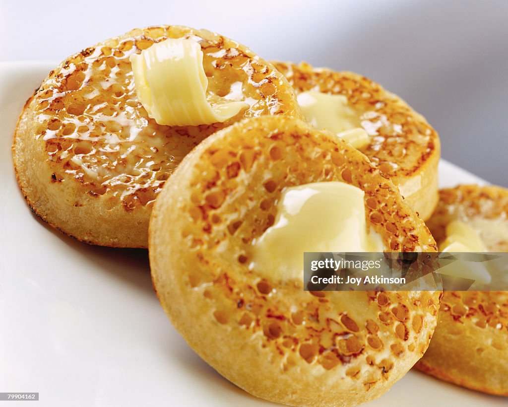 Crumpets With Melted Butter