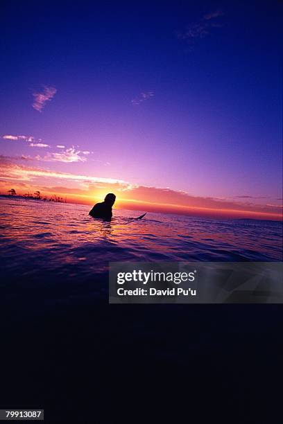 surfer in ocean - david puu stock-fotos und bilder