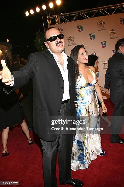 Singer Pepe Aguilar arrives at the Premio Lo Nuestro Latin Music Awards at the American Airlines Arena on February 21, 2008 in Miami, Florida.