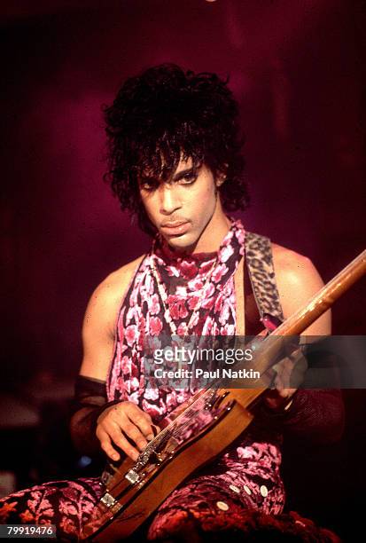 Prince celebrating his birthday and the nrelease of Purple Rain at 1st Avenue on 6/7/84 in Minneapolis, Mn.