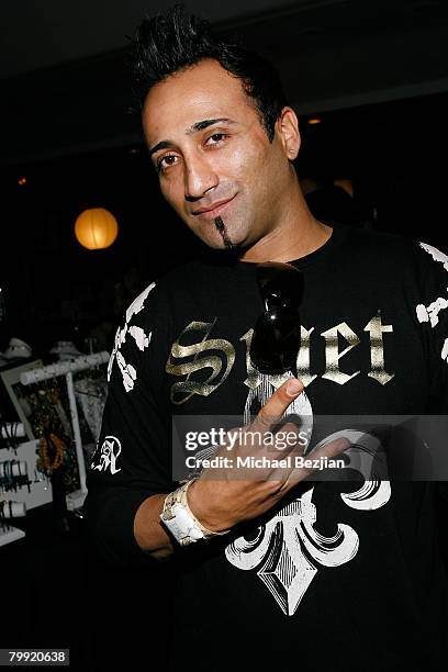Adnan Ghalib poses at the Main Event Red Carpet Lounge and Green Suite on February 21, 2008 in Los Angeles, CA.