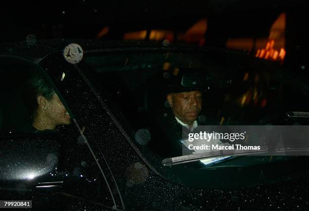 Entrepreneur Russell Simmons and galpal model Porschia Coleman sighting leaving Mr Chow's resturant in Beverly Hills on February 21 2008 in Los...