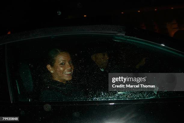 Entrepreneur Russell Simmons and galpal model Porschia Coleman sighting leaving Mr Chow's resturant in Beverly Hills on February 21 2008 in Los...