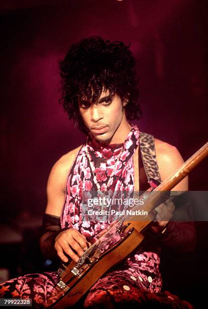 Prince celebrating his birthday and the nrelease of Purple Rain at 1st Avenue on 6/7/84 in Minneapolis, Mn.