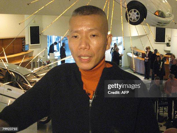 By James Hossack This February 21, 2008 photo shows artist Cai Guo-Qiang at the Guggenheim Museum in New York. Works by Chinese-born artist Cai...