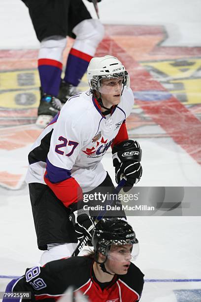 Jared Staal of CHL Team White skates against CHL Team Red on February 4, 2008 at Rexall Place in Edmonton, Alberta, Canada. Team White won 8-4.