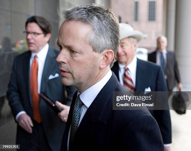 Former NatWest banker David Bermingham arrives at the Bob Casey US Courthouse to be formally sentenced, having pled guilty to a charge of wire fraud,...